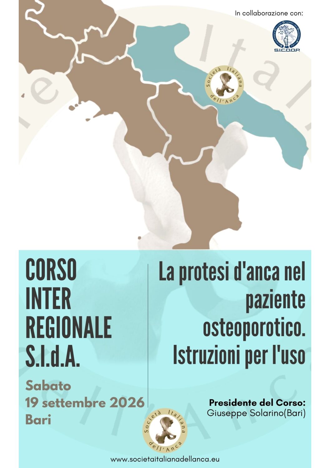 19 SET 2026 | Corso inter Regionale SIDA – La protesi d’anca nel paziente osteoporotico. Istruzioni per l’uso